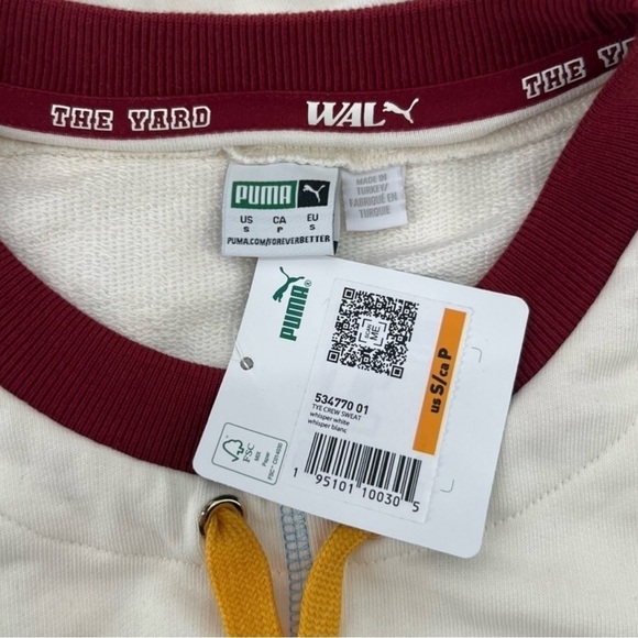 NWT Puma Whisper White We Are Legends Tye Crew Sweatshirt Size Small Women's - Picture 2 of 5